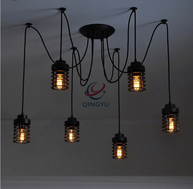 Loft Retro Metal Wire Cage Bulb Guard Light Shades Pendant Cover Shades