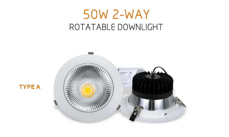 12 Pçs e lote Dali Regulável Cob Led Downlights 50 w Triac Dimmable Recesso Luzes Led Branco e preto e prata Ac200 240v Natureza Branco 3 LED branco preto prata AC200-240V natureza Branco