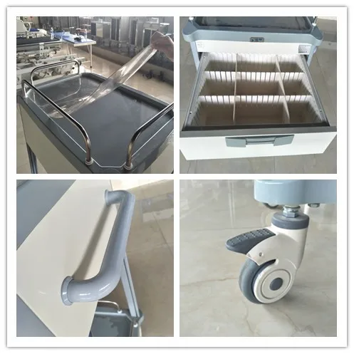 color steel hospital treatment trolley, medical carts