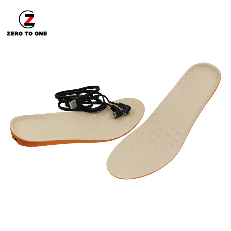 Antibacterial Anti Odor Shoe Insole Battery Powered Leather Insole