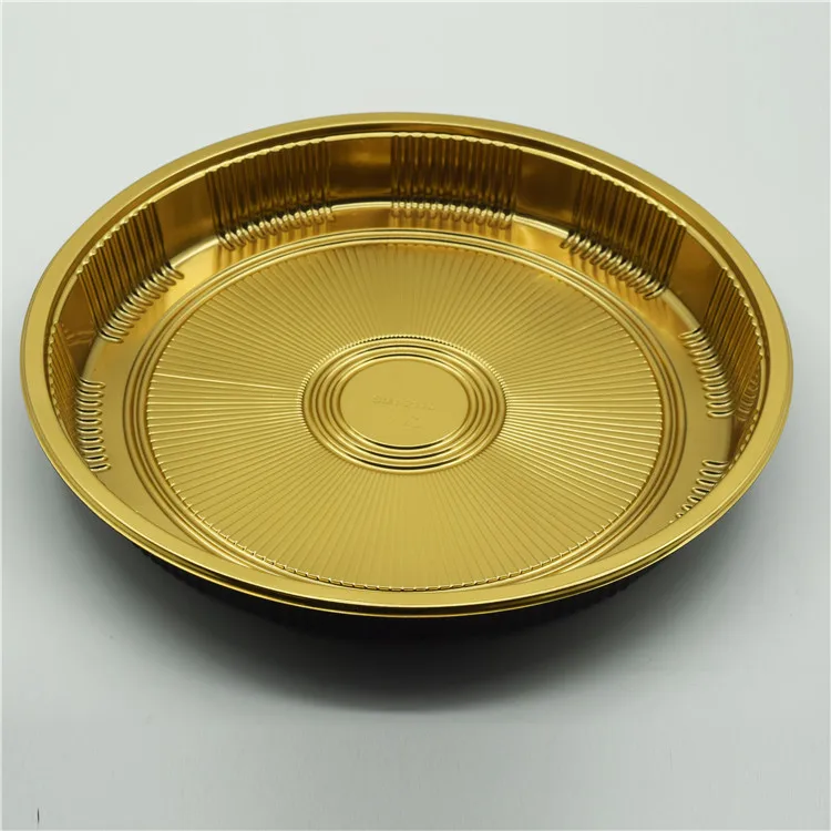 Sm12110gold Plastic Food Trays With Ops Clear Lids/ Sandwich Platters