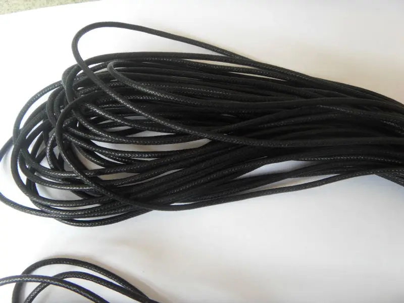 White/Black Waxed Cotton Cord with Safety Pins for Hang Tags 