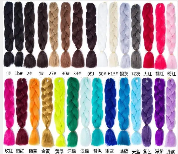 Black Brown 99j Dark Braiding Hair Jumbo Braids Crochet Hair Box