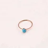 Wholesale Women Girl's Jewelry Ring Natural Gemstone Engagement Turquoise Stone Rings