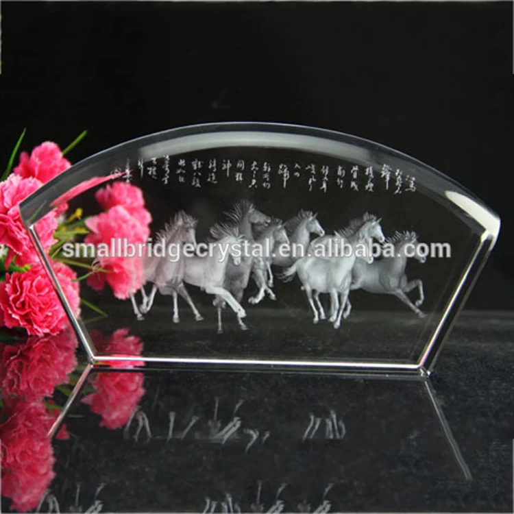 product 3d laser horse crystal home decoration items-26