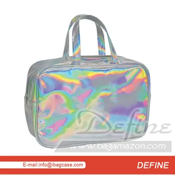 Holographic Cosmetic Bag Women Travel Makeup Organizer China Factory , Buy Holographic Cosmetic Bag,Iridescent Cosmetics Organizer Makeup Organizer