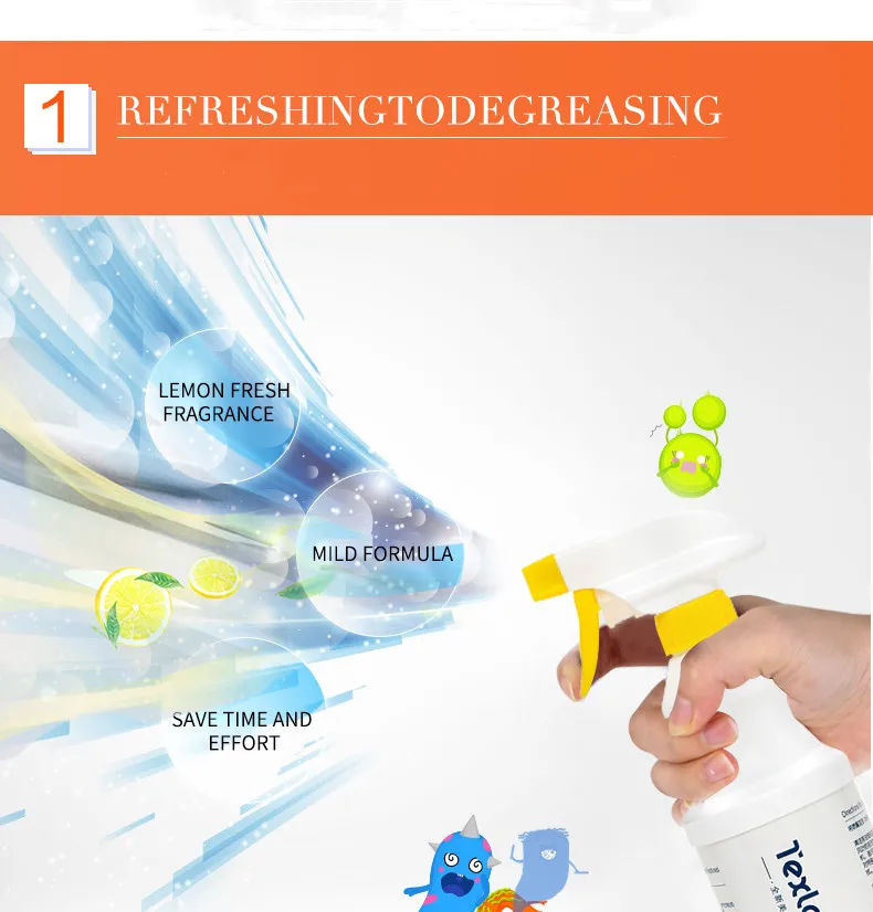 Texlabs Strong Remove Heavy Oil Kitchen Detergent Stain Remover Cleaner