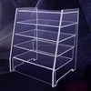 Layered clear acrylic file rack, acrylic file stand, plexiglass office file storage cabinet