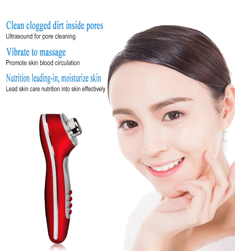 Rechargeable 3 Mhz Ultrasonic ion Therapy Device Skin Care Beauty Ultrasonic Massager machine
