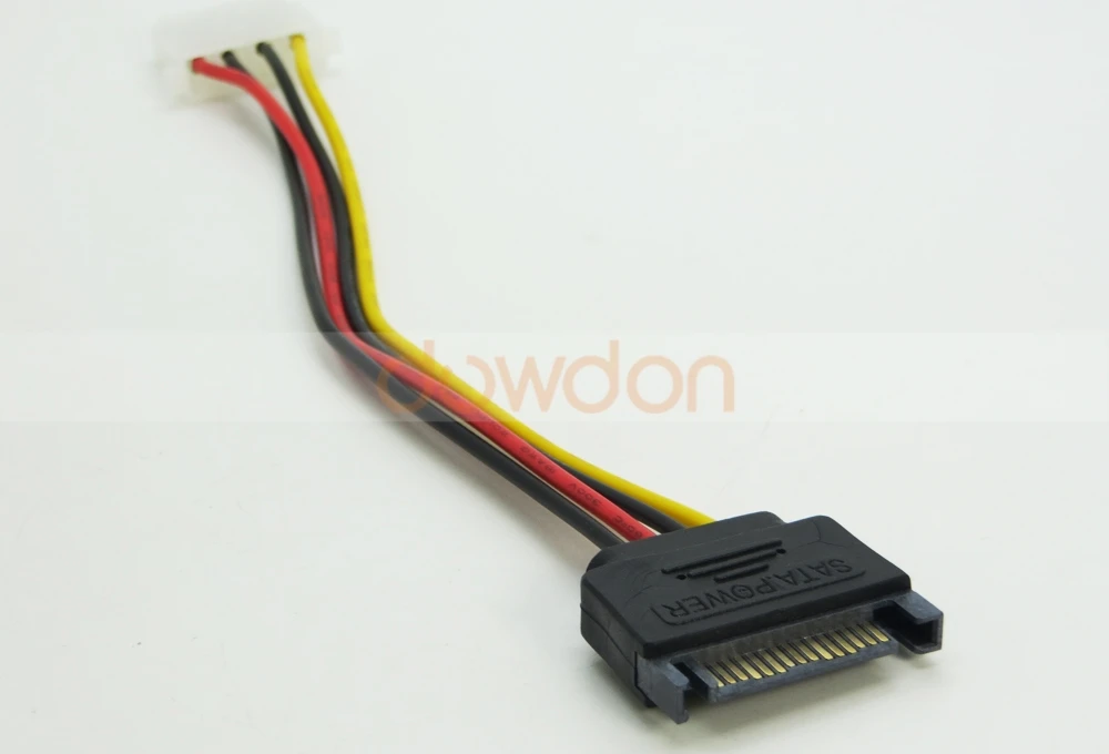 Sata Power Adapter Cable 15 Pin Sata Male To 4 Pin Female Power Adapter Cable For Ide Hard Drive 2762