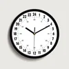 12" world time 24 hour clock wall