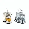 factory direct sales 3ps spice Condiment Sets Glass Cruets & wholesale salt and pepper shakers organizer