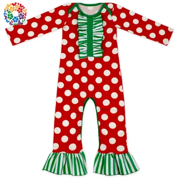 red and white polka dot jumpsuit
