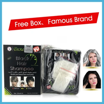 Pure Natural Permanent Noni Extract Dexe Black Hair Shampoo Cover