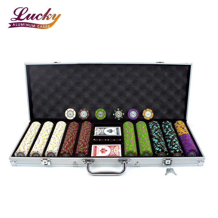 500 Poker Chips Display Case Aluminium Suitcase Chips Application Case