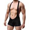 Men's Jockstrap Bodysuit Soft Thin Freestyle Wrestling Singlet Underwear