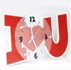 handmade red elegant acrylic wedding gift wall clock with led light