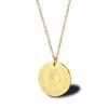 Hot Models Queen Elizabeth Avatar Round Gold Coin Ladies Necklace