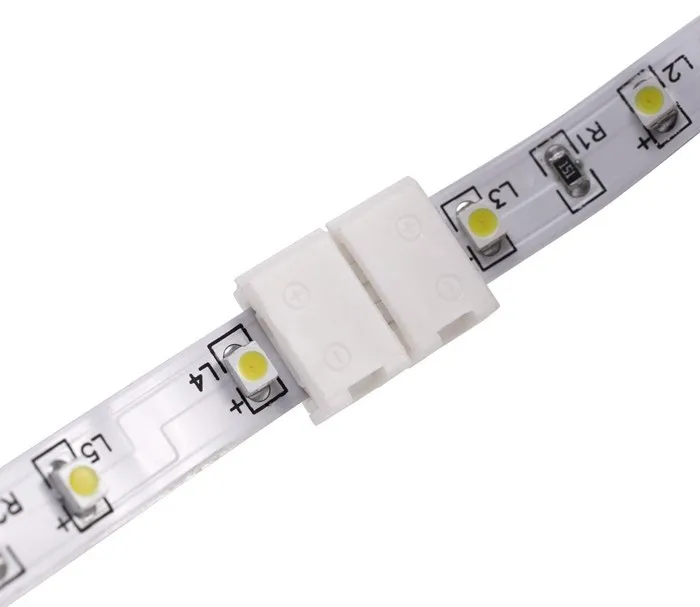 2 Pin 8mm 3528 Led Strip Connector For Single Color Smd2835 3528 Led Strip 8mm 2pin No Solder 