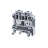 Electronic components wire connector grey mounted din rail terminal block