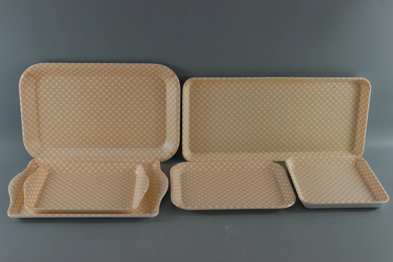 Non-slip surface Melamine tray Plastic tray Dot Print