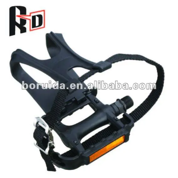 Details about   1 Pair Bicycle Pedal Cycling Bike Toe Clip Pedals with Strap Belts TM 