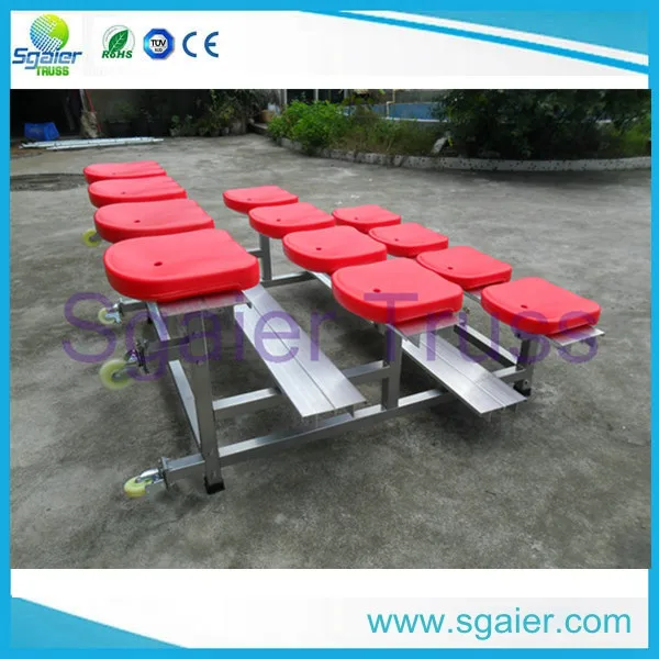 Al Aire Libre Cubierta Caso De Aluminio Estadio Bleacher Plegable Móvil