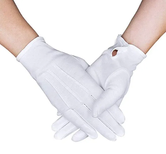 Ceremonial White Dress Gloves Parade Masonic Services Sizes from XS to XXL