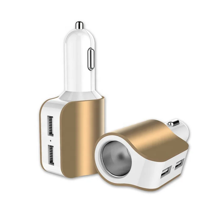 Micro Car Accessory Charger 12V 2 USB 3.1A One Way Cigarette Lighter Cocket Splitter Phone Usb Car Charger For All Smartphones