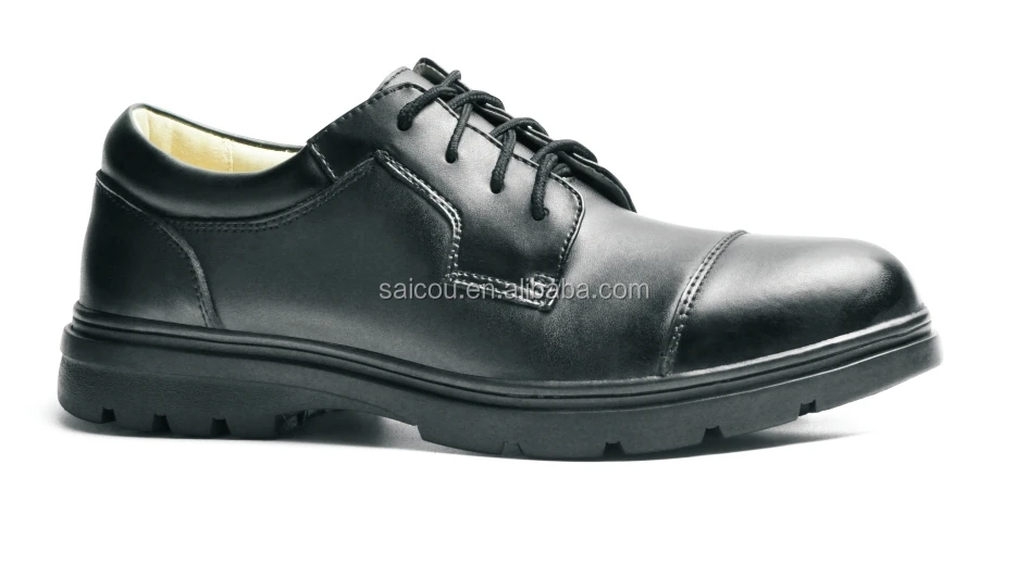 Black Leather Office Dress Safety Shoes For Men Sc9942 Buy Black