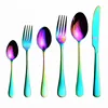 Metal Royal Flatware Rose Gold Titanium Coated Stainless Steel Cutlery Set