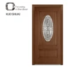 PVC material flush panel door with glass