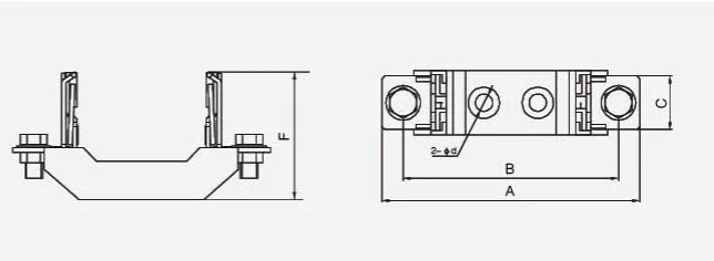 NH00 ceramic fuse base