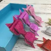 Popular Glitter Bow Hair Clip For Girls,Three Layered hair bow clips for kids