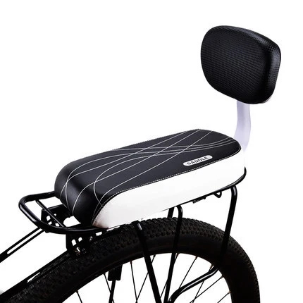 Bike Back Seat Cycling PU Leather Soft Cushion Children Rear Rack safety Seat US 