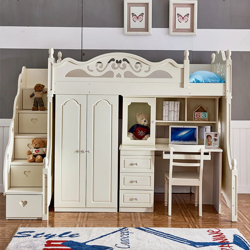 Kids Bedroom Furniture Set Children Bunk Bed With Study Desk Buy Kids