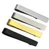 China manufacturers wholesale blank cheap gold metal custom logo men tie bar clips with packaging box