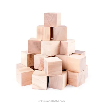 unfinished wooden blocks