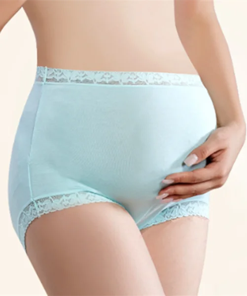 Amazon hot sale customized logo modal lace seamless maternity panties for pregnant women