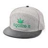 Wholesale price melton wool 6 panel custom 2d embroidery leather bill snapback caps