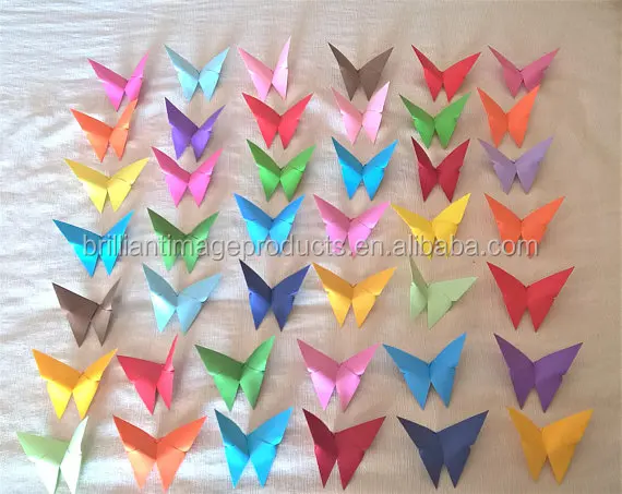 Kertas Origami Kupu Kupu Multicolor Buy Disesuaikan Berbentuk Confetti Popper Partaikupu Kupustarjantungfying Kertas Kupu Kupumenggantung
