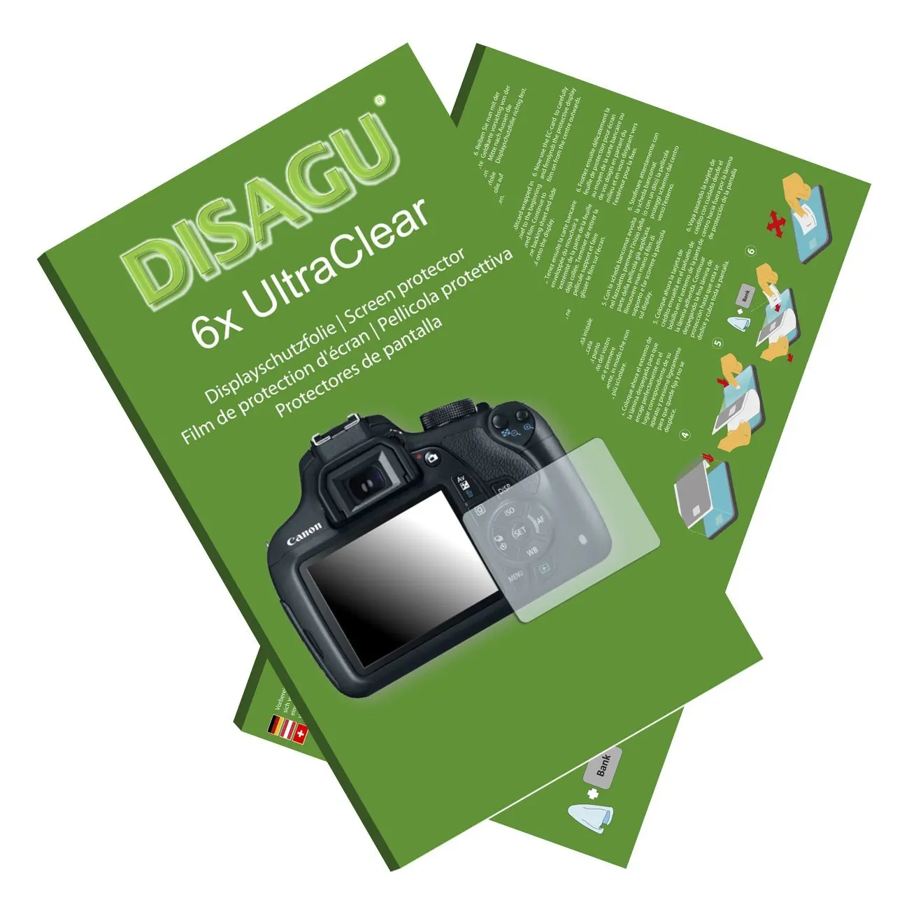 6x Canon EOS M Protector Pantalla Pelicula Protectora Transparente
