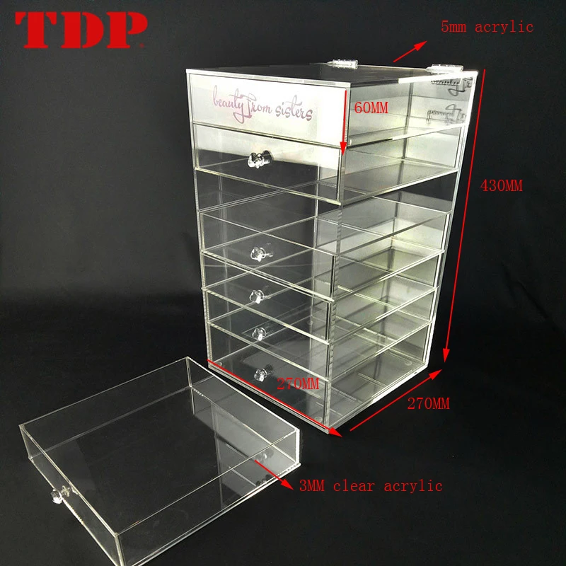 Wholesale 7 Layers Clear Acrylic Makeup Organizers With Drawers Buy