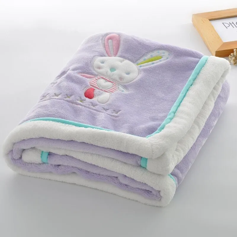 A Blanket Thick Fleece Soft Baby Blankets,Infant Sleepy Coral Velvet