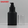 Wholesale 30ml 60ml frost black cosmetic packaging lotion frosted glass jar container
