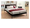 High quality metal bed with soft padded headboard