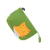 Custom Logo Office School Supply Roll Up Felt Pouch Pencil Bag Solid Color Felt Pencil Case With Binding Tape