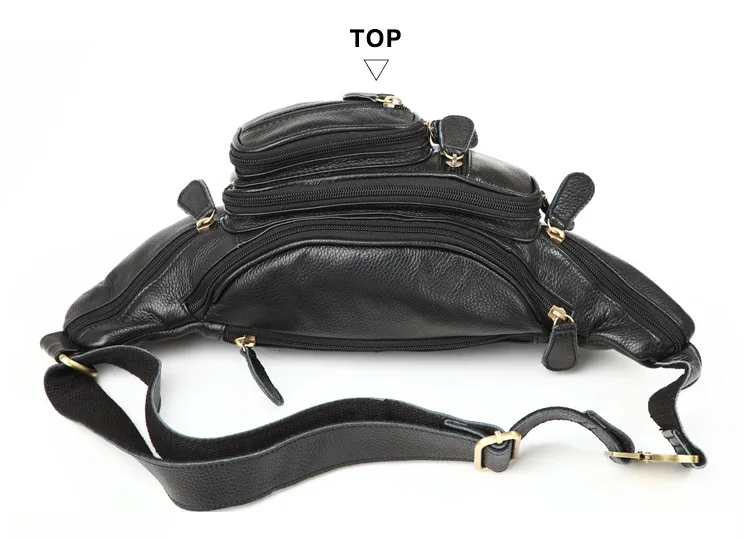 Tiding Customized Waterproof Fashion Cow Hide Fanny Pack Leather Waist ...