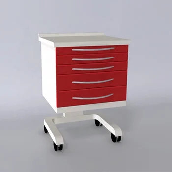 Medical Used Five Drawers Mobile Dental Cabinet With Cart Buy