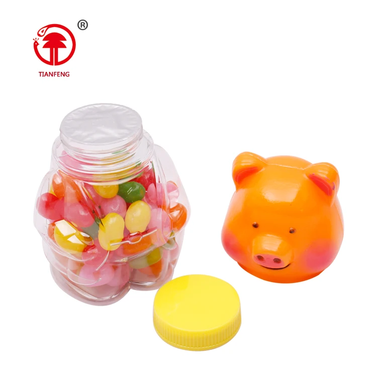 Novelty Pig Toy Jelly Bean Piggy Shaped For Playing Color Jelly Pig